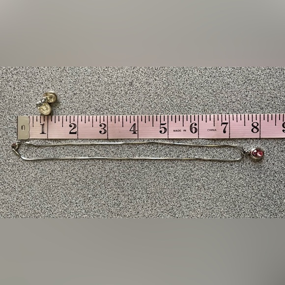 Vintage Pink Crystal Zirconia Silver Necklace & Earring Set - Picture 6 of 6